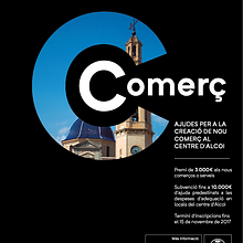 Cartel promoción nuevos Comercios para el Centro de Alcoi. Un proyecto de Diseño gráfico y Fotografía de Punts suspensius ilustración y diseño - 28.09.2017
