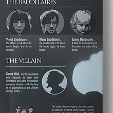 A Series of Unfortunate Events (Infografía). Un proyecto de Cine, vídeo, televisión, Diseño de la información, Diseño gráfico, Ilustración tradicional, Ilustración vectorial e Infografía de cr3bl - 02.10.2017