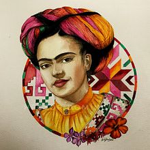 Frida khalo tenek San luis potosi . Un projet de Art urbain, Artisanat, Beaux Arts, Design graphique , et Peinture de Héctor Armando Domínguez Rodríguez - 02.10.2017