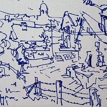 ARQUITECTURAS - DIBUJO SUELTO 1. Un projet de Illustration traditionnelle de Ekain Jiménez Valencia - 04.10.2017