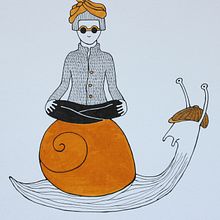 Slow life . % Ainara Altuna tarafından hazırlanan Geleneksel illüstras, Ve on projesi - 10.05.2016