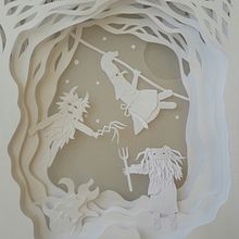 Ihoteak Kartela 2017 Diorama. Un proyecto de Ilustración tradicional y Papercraft de andreaescargot-1 - 08.10.2017
