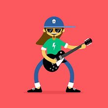 Guitarrero. Un proyecto de Animación, Diseño de personajes, Ilustración tradicional, Motion Graphics, Rigging y Vídeo de Pintamones - 09.10.2017