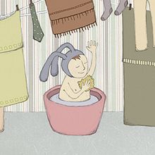 Bainua hartzera! - ¡A bañarse! . % Ainara Altuna tarafından hazırlanan Geleneksel illüstras, Ve on projesi - 10.02.2017