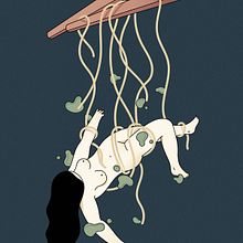"Ingravity" ilustración extraída de la colección "Otros Mundos" ©Hugo Giner 2017.. Un progetto di Design, Graphic design, Illustrazione tradizionale e Illustrazione vettoriale di Hugo Giner - 10.10.2017