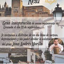 cartel inauguración restaurante. Advertising project by Maria Magdalena Cara Callejon - 06.10.2017