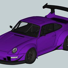 Porsche - Modelado 3D. 3D, Design, Automotive Design & Industrial Design project by Diego Armas - 10.10.2017