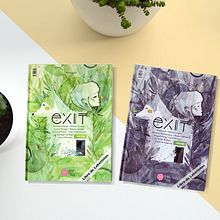 Exit - Pastel de Luna. Editorial Design, and Traditional illustration project by Héctor San Andrés Jaime - 10.11.2017
