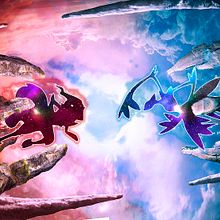 Matte Painting - Lucha de criaturas. Traditional illustration project by rafibema - 10.11.2017