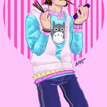 Goth Pastel 1. Character Design project by Abril Morales - 02.10.2016