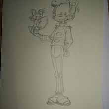 Diseño de personajes: boceto a lápiz.. Un progetto di Belle arti, Fumetto, Character design e Illustrazione tradizionale di Rubén Huéscar Santos - 04.04.2017