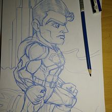 Diseño de personajes: boceto.. Un progetto di Belle arti, Fumetto, Character design e Illustrazione tradizionale di Rubén Huéscar Santos - 08.10.2017