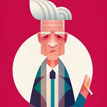 David Lynch. Traditional illustration, and Vector Illustration project by Ricardo Polo López - 10.13.2017