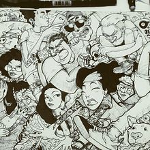 Chartos proyect- una iniciativa propia para mejorar mis habilidades como dibujante y ilustrador.  . Seni Jalanan, Desain Grafis, Ilustrasi tradisional, Dan Huruf proyek oleh Charlie Estradap - 10.13.2017