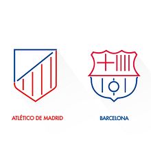 Rediseño del Atlético de Madrid y Barcelona Club de Fútbol. Design, Graphic Design, Traditional illustration, and Vector Illustration project by Javi Rodríguez - 10.14.2017