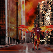 Fotomontaje de Iron Man . Design grafic de Marii Cabrera - 10.18.2017