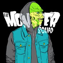 Monster Squad. Traditional illustration, Screen Printing, T, and pograph project by Irene Mateos - 10.15.2017