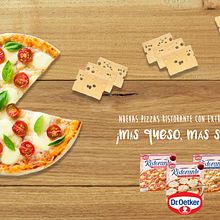 Gráfica Dr.Oetker (Extra de queso). Advertising, and Art Direction project by Jorge López - 10.16.2017