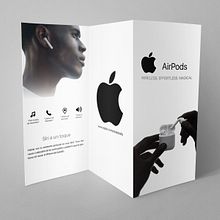 Folleto Apple Airpods. Advertising, Art Direction, and Design project by Jorge López - 10.16.2017