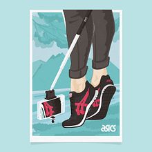 KEY VISUAL ASICS TIGER. Graphic Design, Traditional illustration, and Vector Illustration project by ivan bügel - 05.16.2016