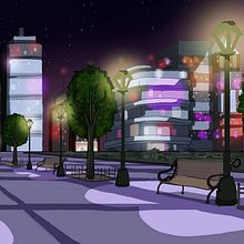 Purple City - Art concept. Animation, Art Direction, Design, and Traditional illustration project by Lore Muñoz Villanueva - 10.16.2017