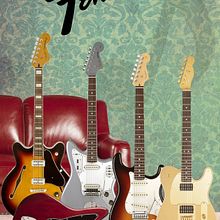 Cartel publicitario Guitarras Zender. Design project by Edith Llop Roselló - 02.16.2017