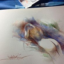 Estudio de desnudo. Un progetto di Illustrazione tradizionale di Freddy F. Calderon - 17.05.2017