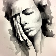colección de acuarela. -Acuarelas negras- . Traditional illustration, and Painting project by carmen_navarro - 10.18.2017