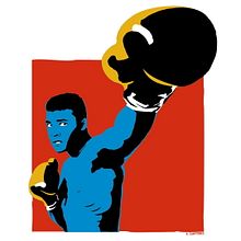 Ilustración Muhammad Ali . Ilustração tradicional, e Retoque fotográfico projeto de Alberto Cuartones - 16.12.2016