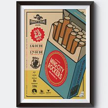 MING CITY ROCKERS vermut-o-rama poster. Art Direction, Graphic Design, and Vector Illustration project by Cristóbal Jiménez Trujillo - 10.19.2017