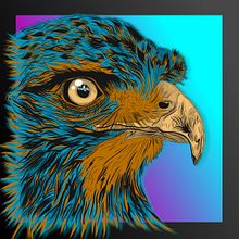 Eagle Line. Een project van Traditionele illustratie y Vectorillustratie van Alan Alfaro Dávalos - 24.07.2015
