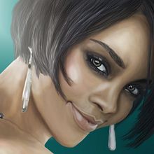 Rihanna Fanart. Een project van Traditionele illustratie van Alan Alfaro Dávalos - 30.07.2015
