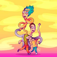 Rick & Morty. Un progetto di Graphic design e Illustrazione tradizionale di Molly Yllom - 19.06.2017
