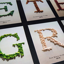 Tipografía Postales, camiseta y packaging Pantone Colors of the year 2010/17. Design, T, pograph, Fine Arts, and Graphic Design project by Irene Cobos - 10.19.2017