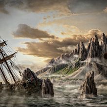 Isla Calavera. Un proyecto de Ilustración tradicional, 3D, Concept Art, Dibujo digital y Matte Painting de L. Costales - 20.08.2017