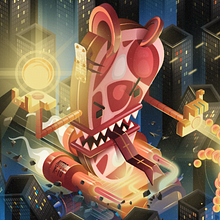 Mi Proyecto del curso: kaiju/Chop Attack!!. Vector Illustration project by Sergio Picazo Ferro - 10.24.2017