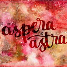 Per Aspera Ad Astra. Calligraph, Traditional illustration, and Lettering project by Alicia Mjz - 10.22.2017