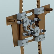 Mecanismo Elevador de Vidrios Blindados. 3D, Animation & Industrial Design project by Jose Rafael Farfan Fernandez - 02.23.2016