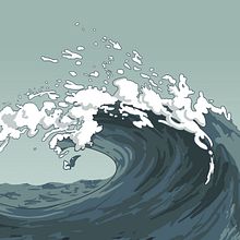 Olas de Levante portada de libro. Editorial Design, and Traditional illustration project by Angie Suarez - 10.23.2017