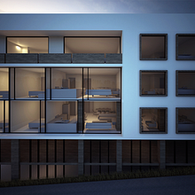 Edificio multifamiliar CMG. Arquitetura, Design, e Pós-produção fotográfica projeto de Cesar Arroyo Noboa - 20.12.2015