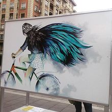 Ilustración colaboradora.Ciudad de las bicis. Zaragoza. . % carmen_navarro tarafından hazırlanan Geleneksel illüstras, Ve on projesi - 10.23.2017