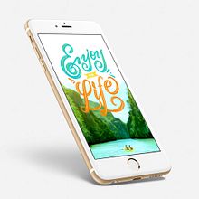 Fondo para celulares con lettering. Calligraph, Graphic Design, and Lettering project by Kobby Mendez - 10.23.2017