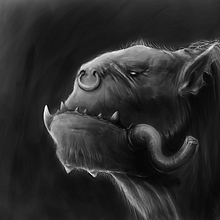 Concept art - Orc. Traditional illustration project by Alejandro Figueroa - 05.14.2016