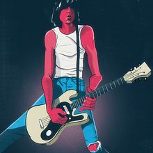 Johnny Ramone. Traditional illustration project by Antoni Sendra - 10.24.2017