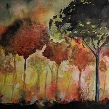 Incendio Galicia y Portugal - Acuarela. Un progetto di Belle arti di Andrea Pronsato - 24.10.2017