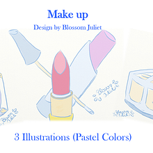 Maquillaje en pastel! 3 Ilustraciones en Digital Ein Projekt aus dem Bereich Produktdesign und Traditionelle Illustration von Blossom Juliet - 25.02.2017