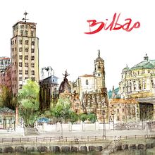Barrios de Bilbao. Un progetto di Belle arti, Illustrazione tradizionale e Paesaggismo di Alberto Muriel - 25.10.2017