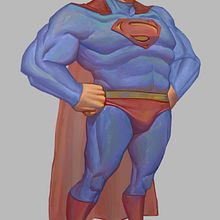 Superman - Fanart. Comic, Character Design, Traditional illustration, and Painting project by Juan David Muñoz Rico - 10.26.2017