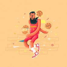 Selección Española Eurobasket. Character Design, Graphic Design, and Vector Illustration project by Adrián Balastegui - 09.07.2017