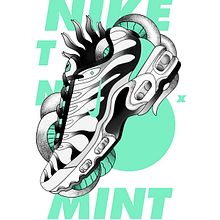 NIKE TN x Mint. Graphic Design, Traditional illustration, and Vector Illustration project by Elena Fernández Vega - 10.26.2017